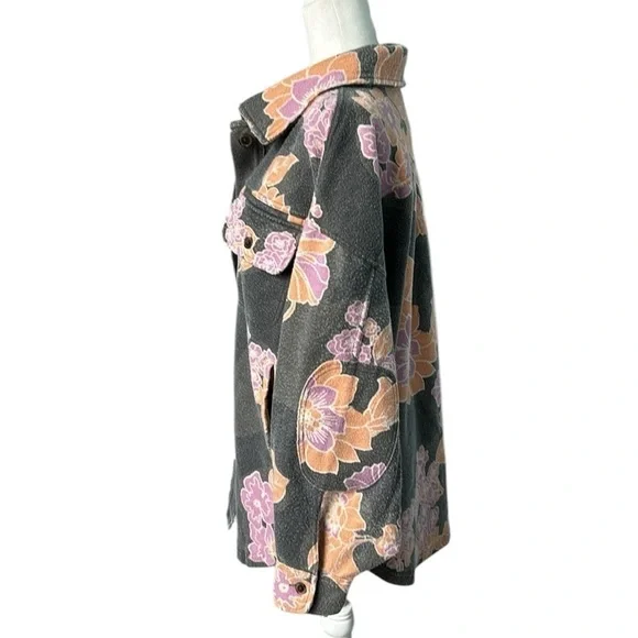 Free People Printed Ruby Jacket in Charcoal Combo Size Med NWT - Picture 5 of 16
